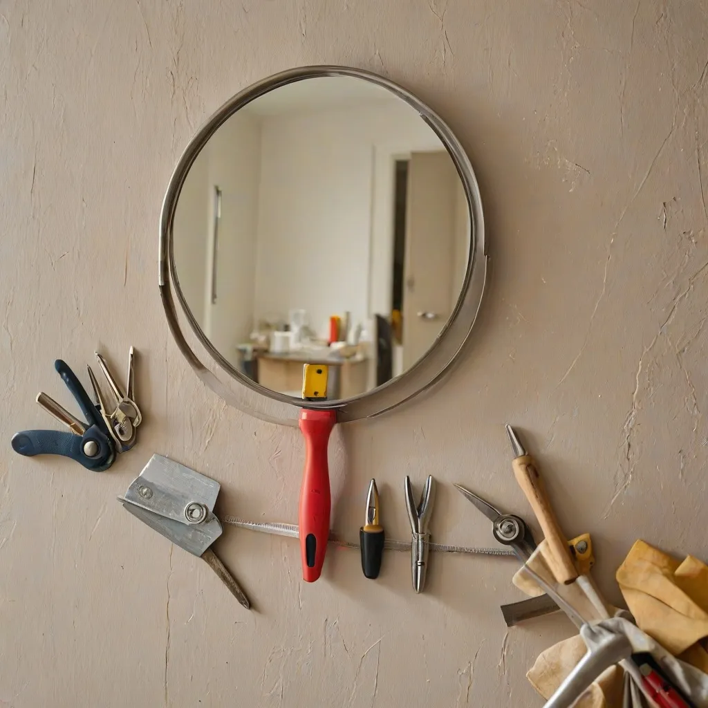 Jak odkleić lustro od ściany: bezpieczne metody